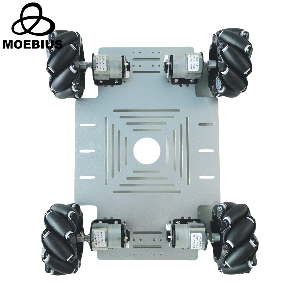 Diy Kit Elektronik - 25 KG Yük 4WD Mecanum Tekerlekli