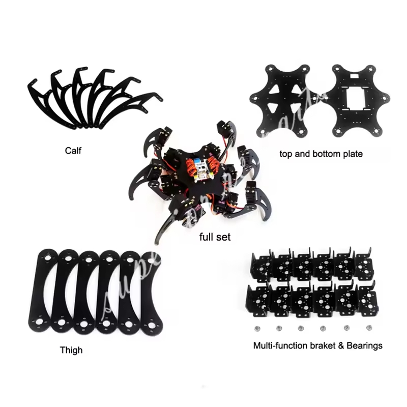 Diy Kit Elektronik - 18 DOF Alüminyum Hexapod Örümcek Braketi