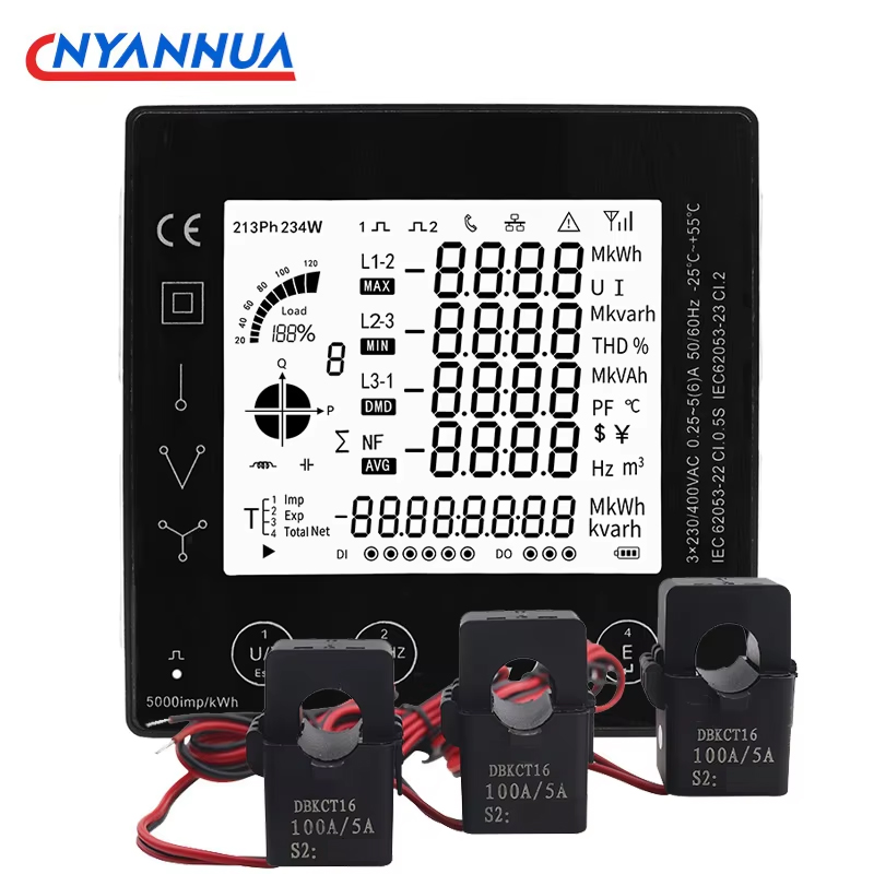 Diy Electronics Store - 3 Fazlı Enerji Tüketim Ölçer Akıllı