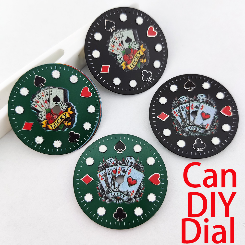 Diy Electronics Watch - NH35A Kadran 28.5mm poker Lazer baskılı