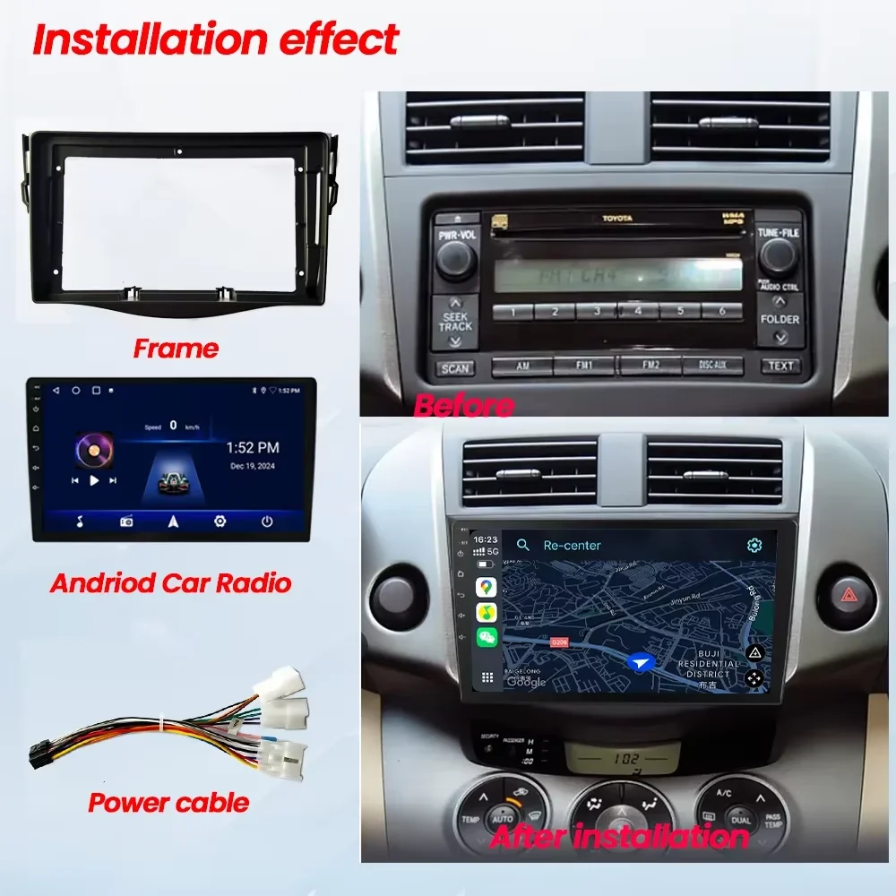 Araç radyosu Fasya 9 inç Çerçe - Diy Electronics Radio incelemesi ve fiyatı