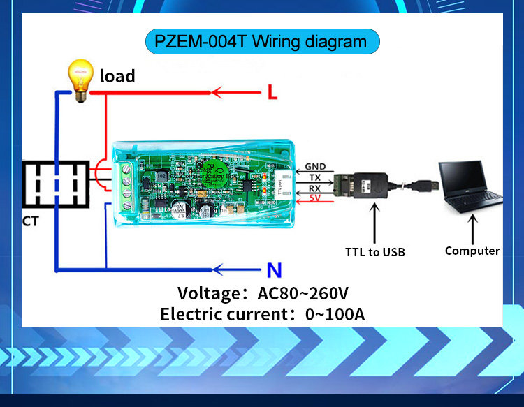 PZEM 004T 4.0 Tek Fazlı Wattme - Diy Electronics Store incelemesi ve fiyatı