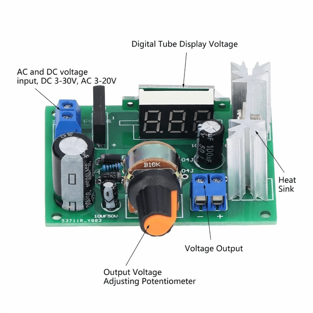 LM317 Voltaj Regülatör Modülü  - Lm317 Voltage Regulator incelemesi ve fiyatı