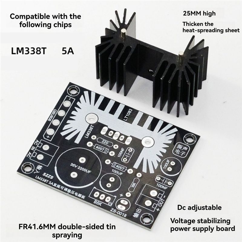 LM338 5A Çıkış Ayarlanabilir D - Diy Electronics Power Supply incelemesi ve fiyatı