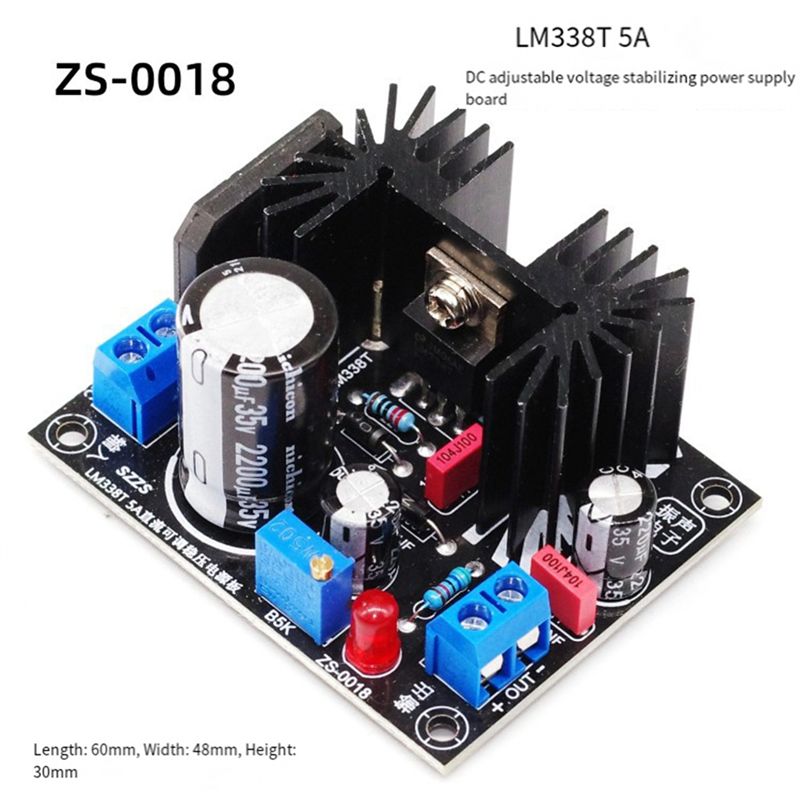 LM338 5A Çıkış Ayarlanabilir D - Diy Electronics Power Supply incelemesi ve fiyatı