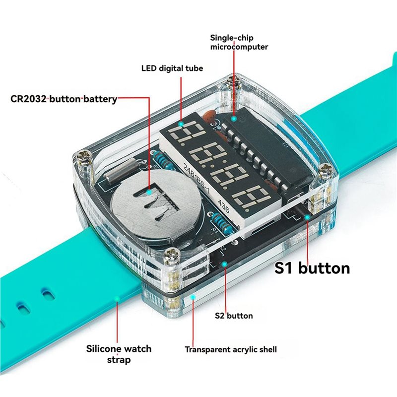 2X DIY Saat LED Saat Elektroni - Diy Electronics Watch incelemesi ve fiyatı