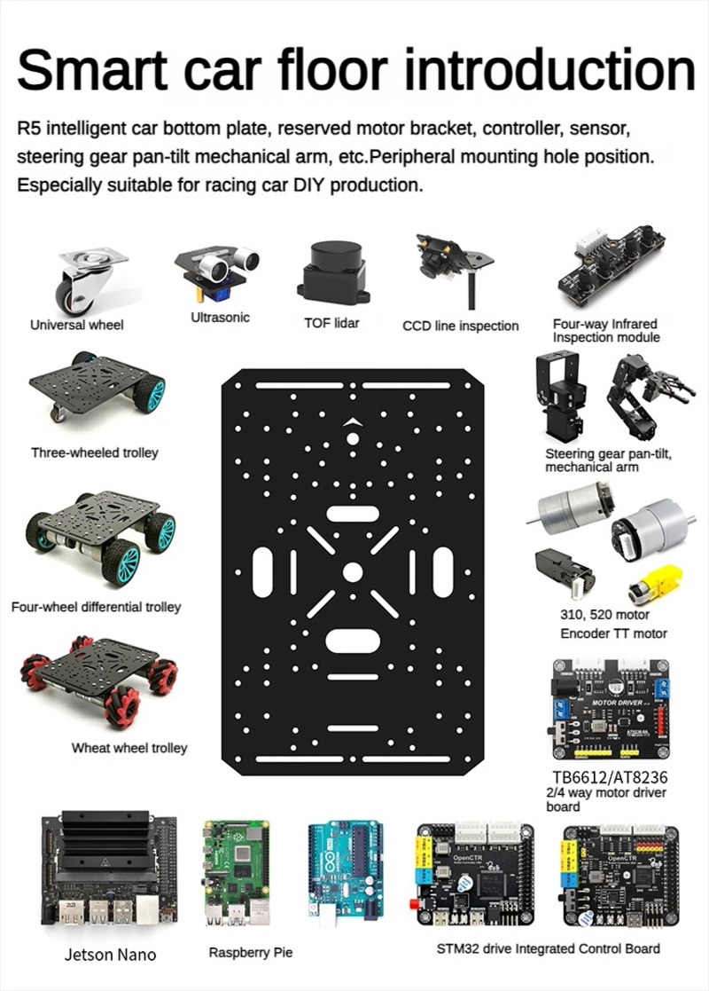 4WD Robot Araba Şasisi, TT Mot - Diy Kit Elektronik incelemesi ve fiyatı